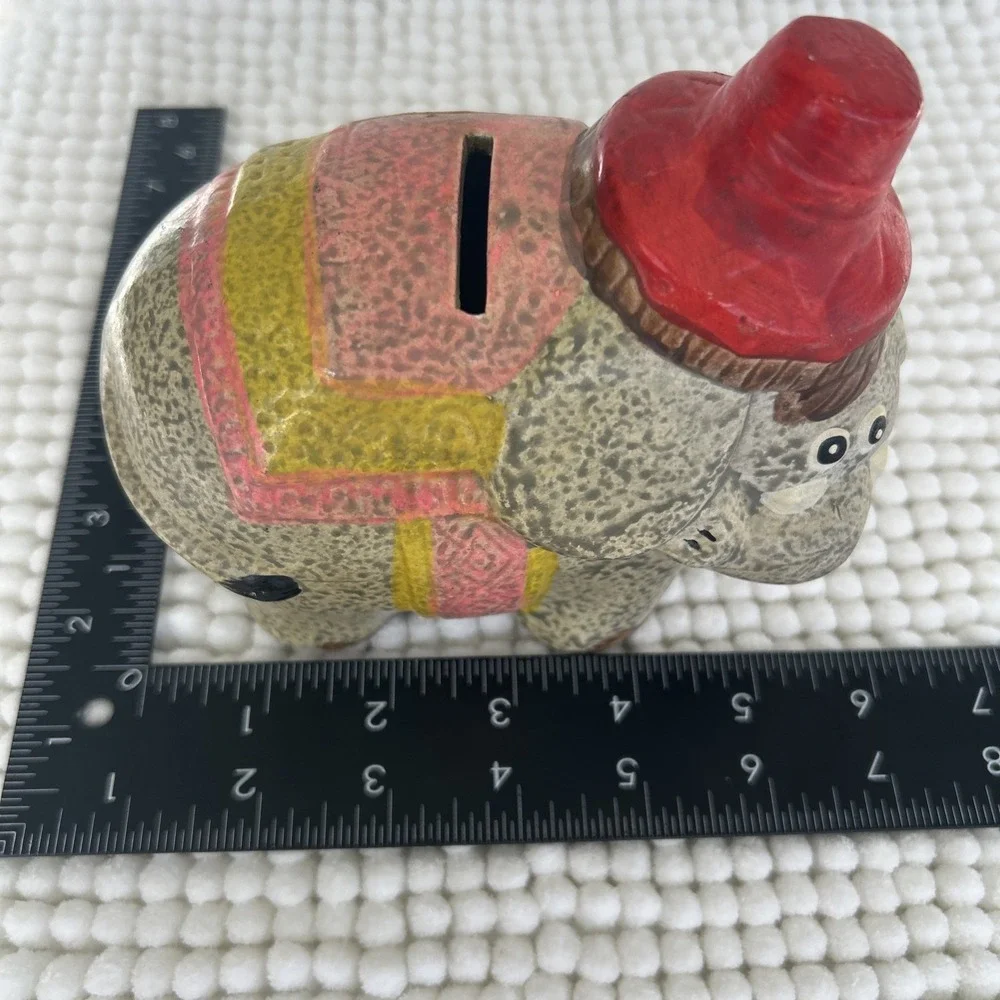Vintage‎ MCM Arnart Piggy Bank Elephant Made in Japan Hand Painted